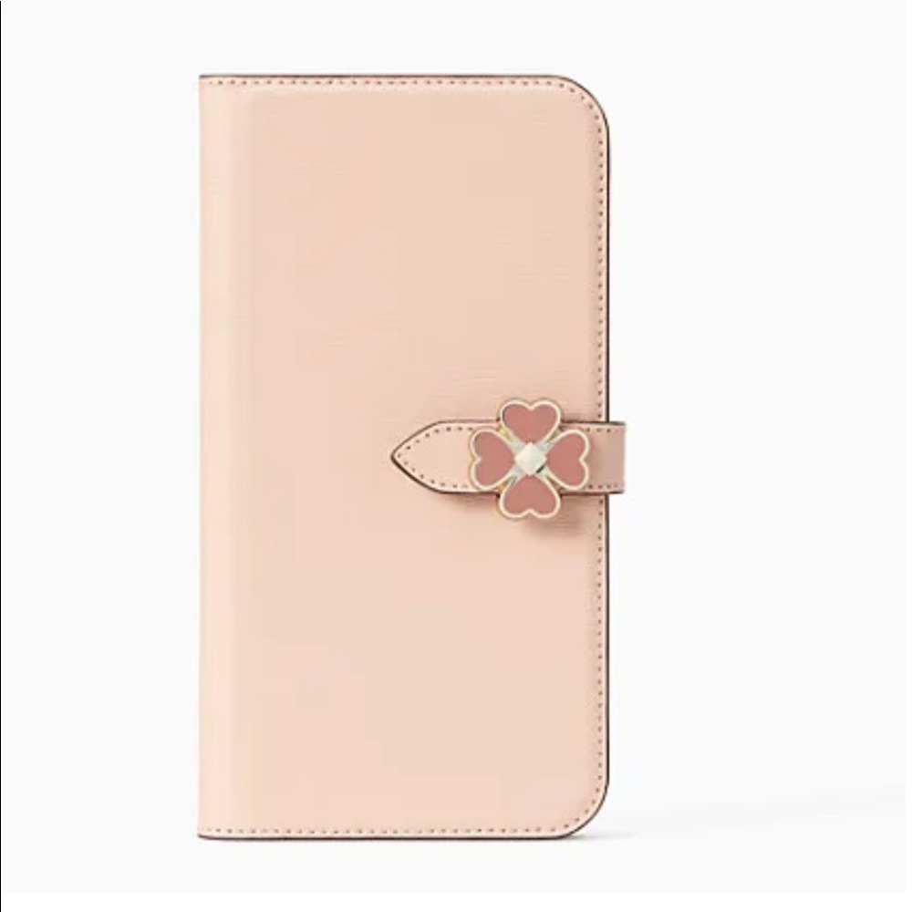 KATE ♠️ FLOWER HARDWARE WRAP FOLIO iPHONE XS CASE